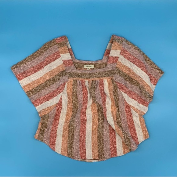 Madewell Texture and Thread Striped Butterfly Top-S - Picture 2 of 5